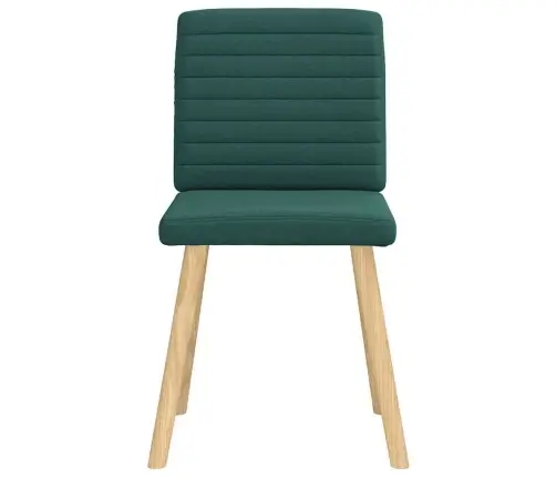 Virtuves Krēsli, 4 Gab., Tumši Zaļš Audums Vidaxl