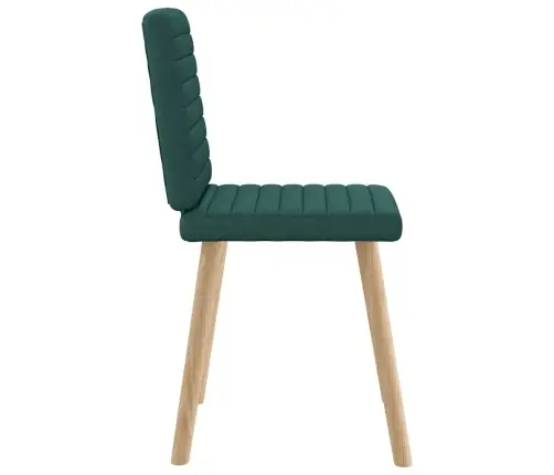 Virtuves Krēsli, 4 Gab., Tumši Zaļš Audums Vidaxl