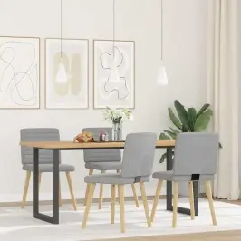 Virtuves Krēsli, 4 Gab., Mākonis Pelēks Audums Vidaxl