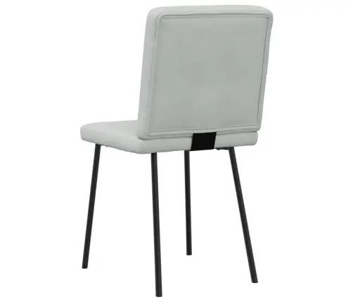 Virtuves Krēsli, 4 Gab., Gaiši Pelēks Samts Vidaxl