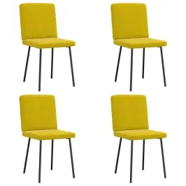 Söögitoolid 4 Tk, Kollane, Samet