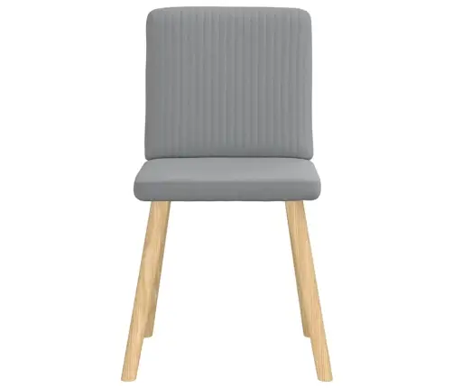 Virtuves Krēsli, 4 Gab., Gaiši Pelēks Audums Vidaxl