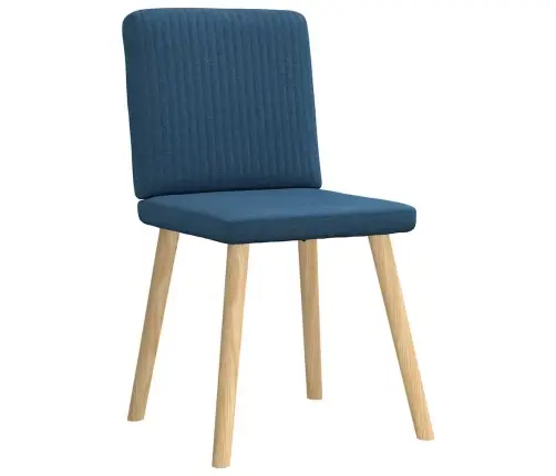 Virtuves Krēsli, 4 Gab., Zils Audums Vidaxl