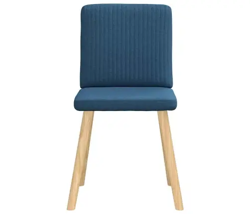 Virtuves Krēsli, 4 Gab., Zils Audums Vidaxl