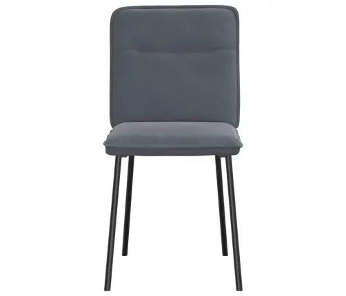 Virtuves Krēsli, 4 Gab., Tumši Pelēks Samts Vidaxl
