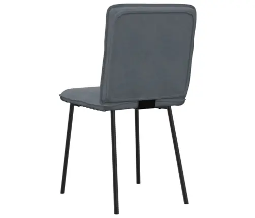 Virtuves Krēsli, 4 Gab., Tumši Pelēks Samts Vidaxl