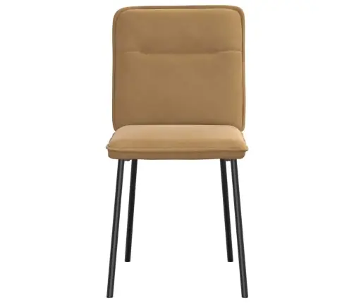 Valgomojo Kėdės, 4Vnt., Rudos Spalvos, Aksomas