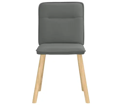 Virtuves Krēsli, 4 Gab., Tumši Pelēks Audums Vidaxl