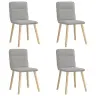 Virtuves Krēsli, 4 Gab., Mākonis Pelēks Audums Vidaxl