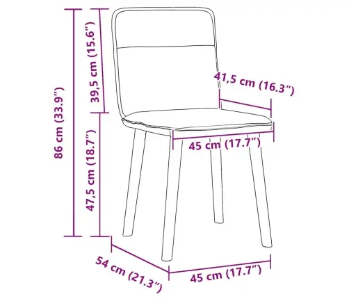 Virtuves Krēsli, 4 Gab., Džinsa Zils Audums Vidaxl