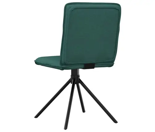 Virtuves Krēsli, 4 Gab., Tumši Zaļš Audums Vidaxl