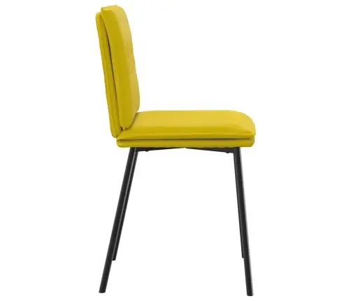 Söögitoolid 4 Tk, Kollane, Samet Söögitoolid 4 Tk, Kollane, Samet