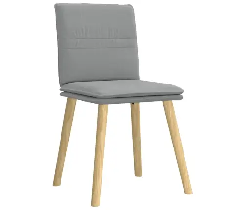 Virtuves Krēsli, 4 Gab., Gaiši Pelēks Audums Vidaxl