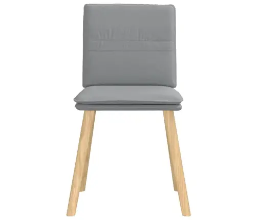 Virtuves Krēsli, 4 Gab., Gaiši Pelēks Audums Vidaxl