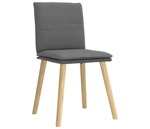 Virtuves Krēsli, 4 Gab., Tumši Pelēks Audums Vidaxl Virtuves Krēsli, 4 Gab., Tumši Pelēks Audums Vidaxl