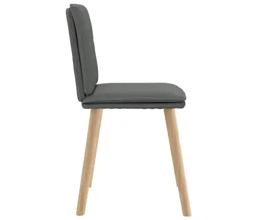 Virtuves Krēsli, 4 Gab., Tumši Pelēks Audums Vidaxl Virtuves Krēsli, 4 Gab., Tumši Pelēks Audums Vidaxl