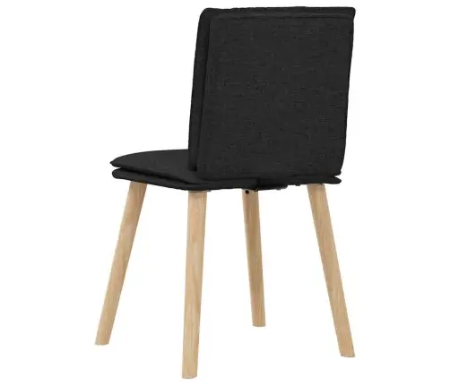 Valgomojo Kėdės, 4Vnt., Juodos Spalvos, Audinys