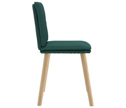 Virtuves Krēsli, 4 Gab., Tumši Zaļš Audums Vidaxl