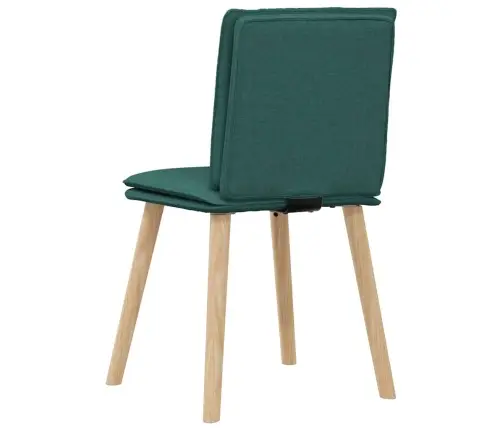 Virtuves Krēsli, 4 Gab., Tumši Zaļš Audums Vidaxl