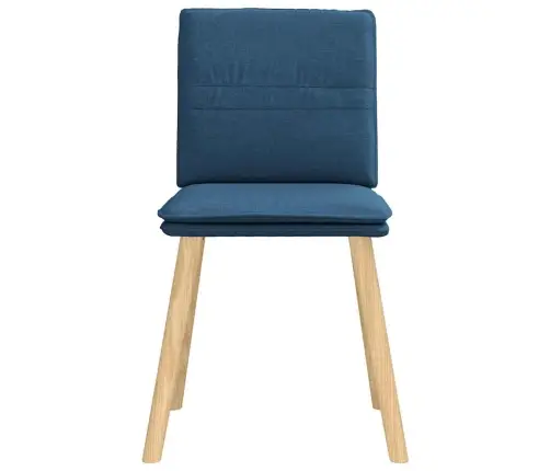 Virtuves Krēsli, 4 Gab., Zils Audums Vidaxl