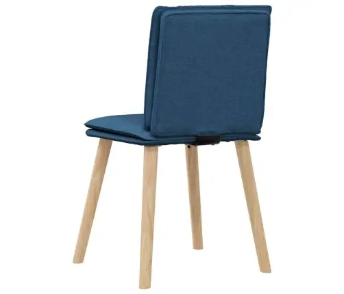 Virtuves Krēsli, 4 Gab., Zils Audums Vidaxl