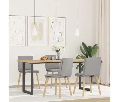 Virtuves Krēsli, 4 Gab., Mākonis Pelēks Audums Vidaxl