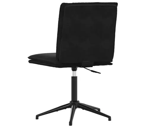 Virtuves Krēsli, 2 Gab., Melns Samts Vidaxl