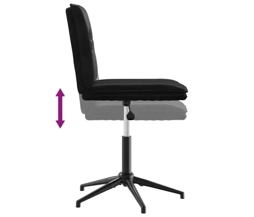 Virtuves Krēsli, 2 Gab., Melns Samts Vidaxl