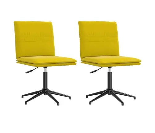 Virtuves Krēsli, 2 Gab., Dzeltens Samts Vidaxl