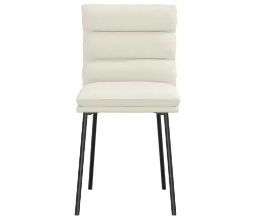 Valgomojo Kėdės, 4Vnt., Kreminės Spalvos, Aksomas