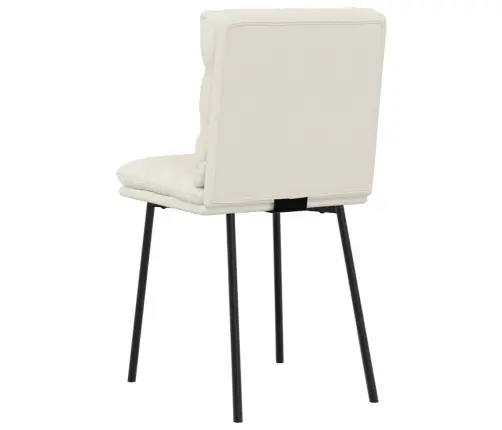 Valgomojo Kėdės, 4Vnt., Kreminės Spalvos, Aksomas