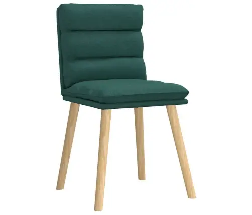 Virtuves Krēsli, 4 Gab., Tumši Zaļš Audums Vidaxl