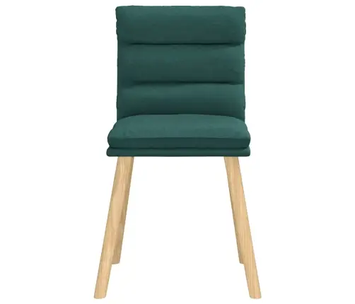 Virtuves Krēsli, 4 Gab., Tumši Zaļš Audums Vidaxl