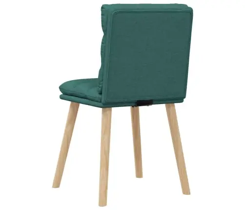 Virtuves Krēsli, 4 Gab., Tumši Zaļš Audums Vidaxl