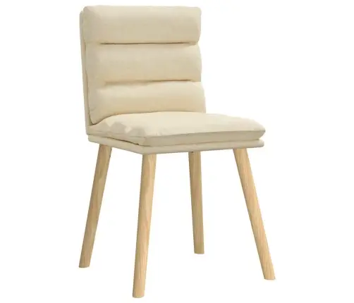 Virtuves Krēsli, 4 Gab., Krēmkrāsas Audums Vidaxl