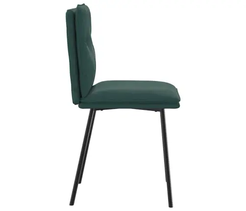Virtuves Krēsli, 4 Gab., Tumši Zaļš Samts Vidaxl