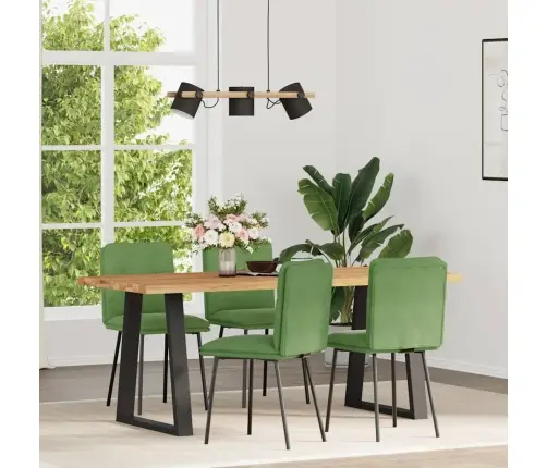 Virtuves Krēsli, 4 Gab., Gaiši Zaļš Samts Vidaxl