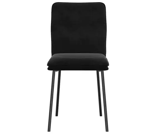 Virtuves Krēsli, 4 Gab., Melns Samts Vidaxl
