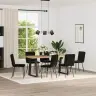 Virtuves Krēsli, 6 Gab., Melns Samts Vidaxl