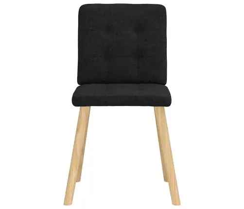 Virtuves Krēsli, 6 Gab., Melns Audums Vidaxl