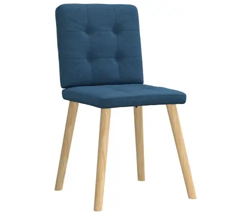 Valgomojo Kėdės, 6Vnt., Mėlynos Spalvos, Audinys, Pasukamos