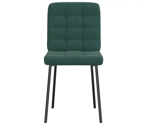 Virtuves Krēsli, 6 Gab., Tumši Zaļš Samts Vidaxl