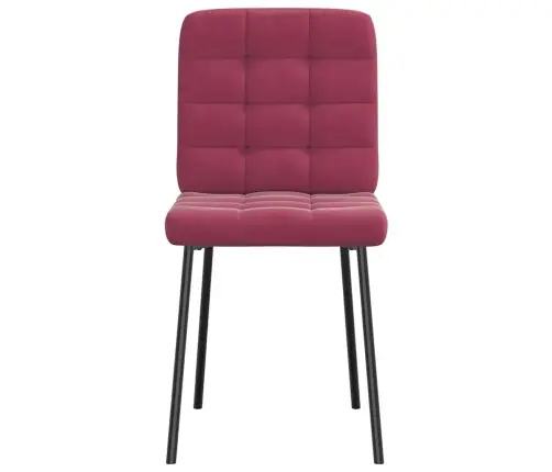 Valgomojo Kėdės, 6Vnt., Raudonojo Vyno Spalvos, Aksomas Valgomojo Kėdės, 6Vnt., Raudonojo Vyno Spalvos, Aksomas