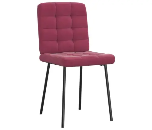 Valgomojo Kėdės, 6Vnt., Raudonojo Vyno Spalvos, Aksomas Valgomojo Kėdės, 6Vnt., Raudonojo Vyno Spalvos, Aksomas