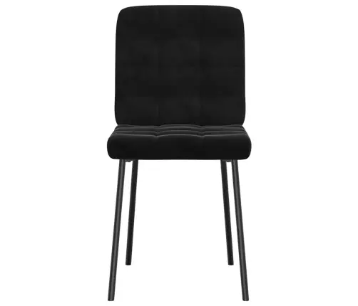 Virtuves Krēsli, 6 Gab., Melns Samts Vidaxl