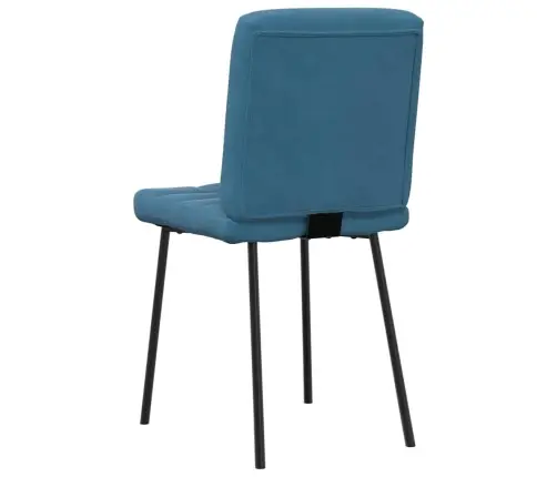 Valgomojo Kėdės, 6Vnt., Mėlynos Spalvos, Aksomas