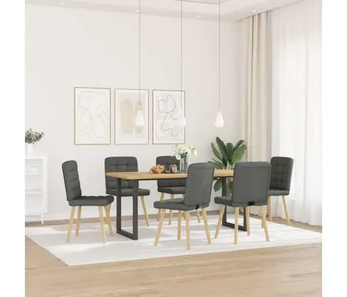 Valgomojo Kėdės, 6Vnt., Tamsiai Pilkos, Audinys