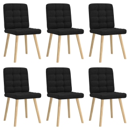 Söögitoolid 6 Tk, Must, Kangas