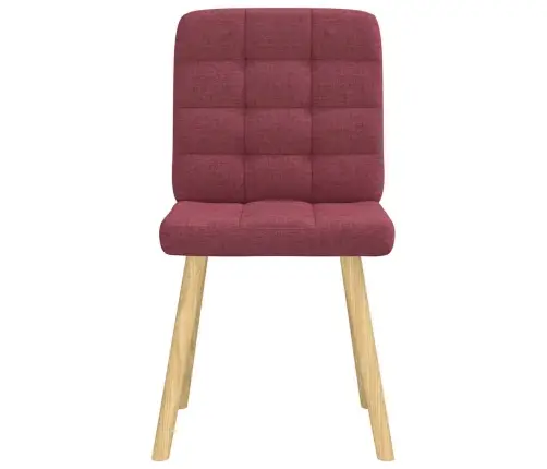 Virtuves Krēsli, 6 Gab., Vīnsarkans Audums Vidaxl