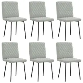 Virtuves Krēsli, 6 Gab., Gaiši Pelēks Samts Vidaxl